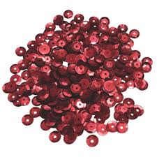 Lentejuela metal 6mm rojo