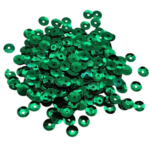 Lentejuela metal 6mm verde