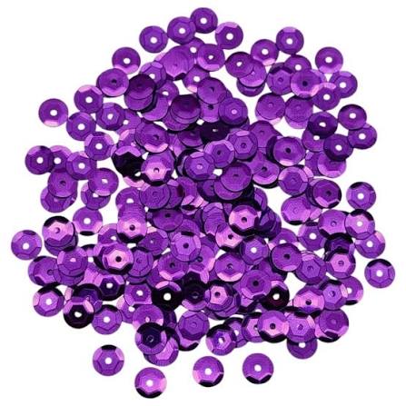 Lentejuela metal 6mm violeta