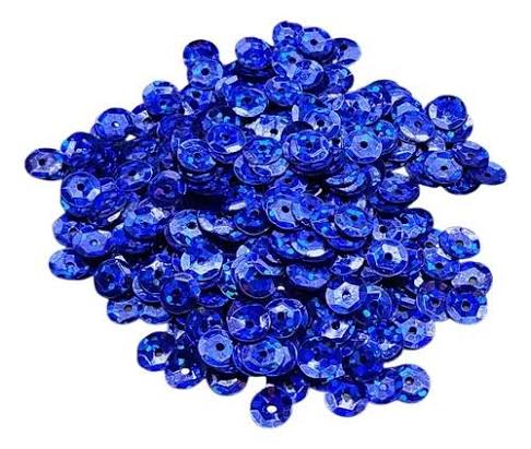 Lentejuela láser 6mm azul 