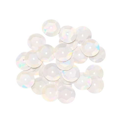 Lentejuela láser 6mm blanco