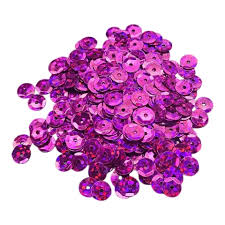 Lentejuela láser 6mm fucsia