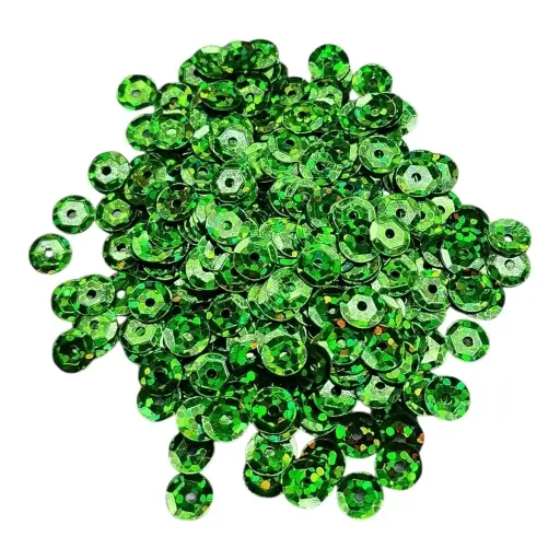 Lentejuela láser 6mm verde
