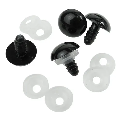 [12145] Ojos plásticos con tarugo y seguridad 10mm x 10un
