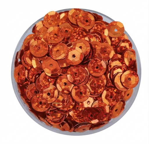 Lentejuela láser 8mm naranja 