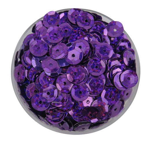 Lentejuela láser 8mm violeta 