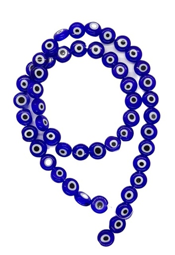 Ojos turcos vidrio plano 8mm azúl 