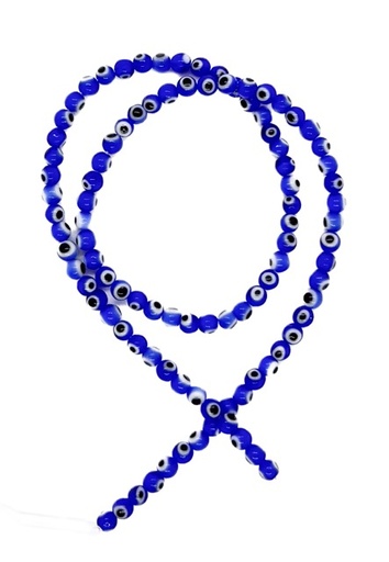 Ojos turcos vidrio bolita 4mm azúl