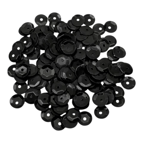 Lentejuela metal 8mm negro   