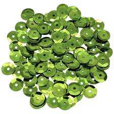 Lentejuela metal 8mm verde manzana  