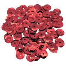 Lentejuela metal 8mm rojo