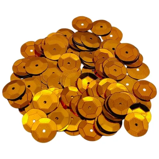 Lentejuela metal 8mm naranja   