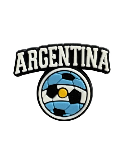 [10435] Aplique silicona Messi Arg. p/cordón x 2 un. #1