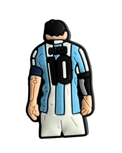 [10435] Aplique silicona Messi Arg. p/cordón x 2 un. #3