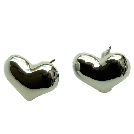 [11001] Aro CCB con base de acero corazón plateado x par 