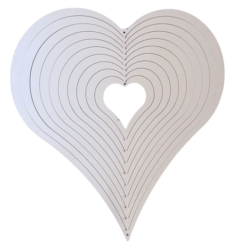 [12225] Mandala viento acero inoxidable corazón 22cm