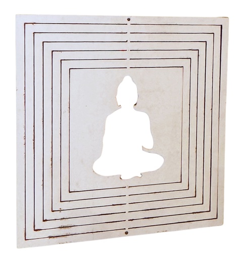 [12225] Mandala viento acero inoxidable Budha 10cm