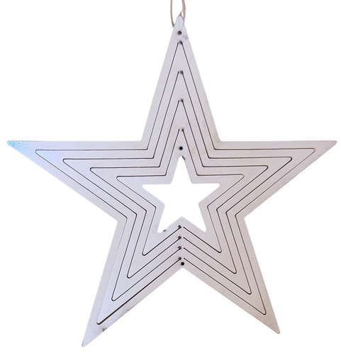 [12225] Mandala viento acero inoxidable estrella 10cm