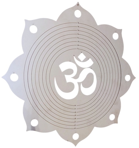[12225] Mandala viento acero inoxidable mandala OHM 10cm