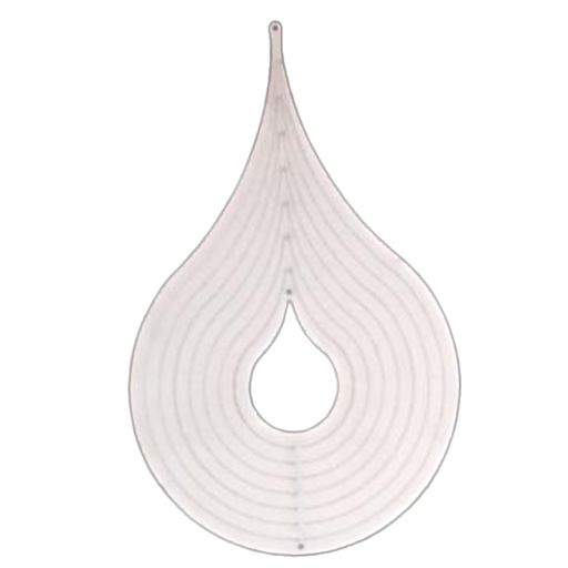 [12225] Mandala viento acero inoxidable Gota 12x8cm