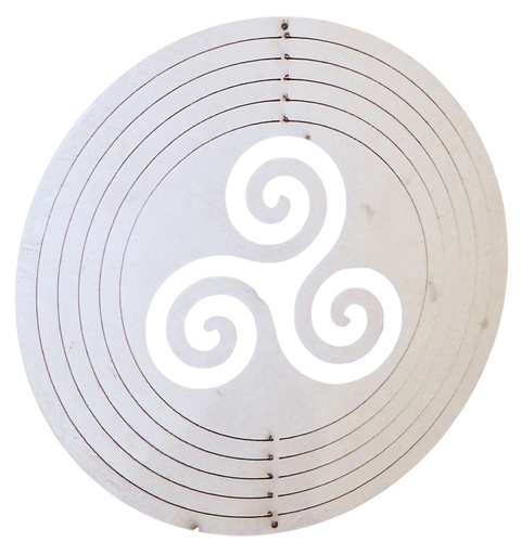 [12225] Mandala viento acero inoxidable triskel celta 22cm