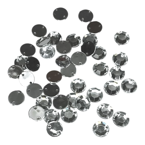 [10178] Gema redonda p/coser 8mm gris humo x 100un