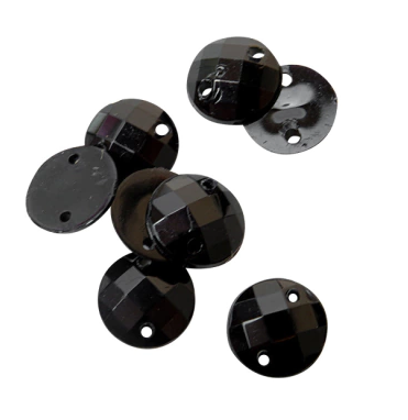 [11565] Gema p/coser G redonda 15mm negra x 50U 