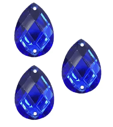 [10952] Gema acrílica gota 13x18mm azúl x 25 un. 