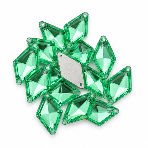 [10882] Gema acrílica rombo 14x24mm verde claro x 25 un. 