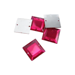 [10886] Gema acrílica cuadrada 16x16mm fucsia x 30un. 
