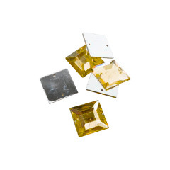 [10886] Gema acrílica cuadrada 16x16mm caramelo x 30un.          