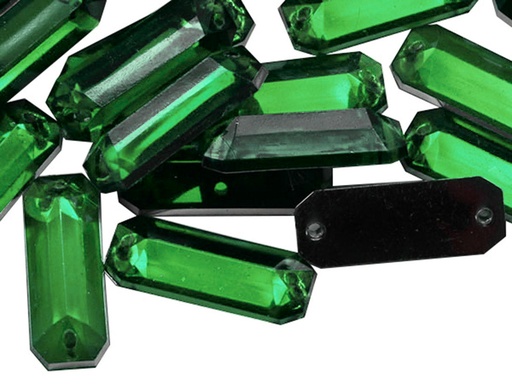 [10880] Gema acrílica rectangular 7x19mm verde claro x 50 un.  