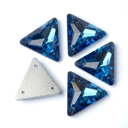 [10890] Gema acrílica triangular 15x15mm azúl x 30 un.     