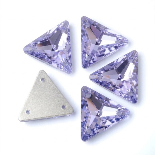 [10890] Gema acrílica triangular 15x15mm lila x 30 un.         