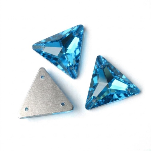 [10889] Gema acrílica triangular 24x24mm celeste x 20 un.    
