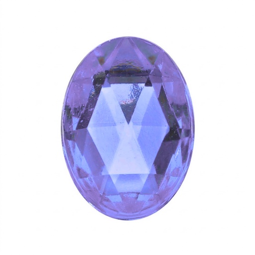 [10908] Gema acrílica oval 30x40mm lila x 5un.