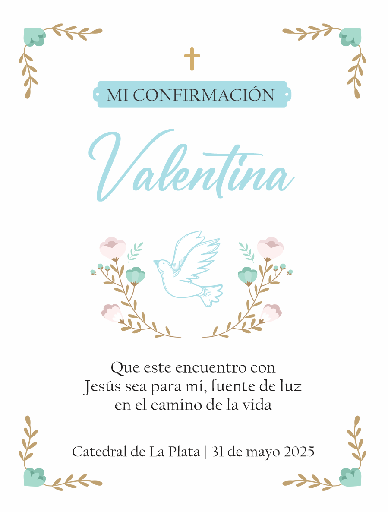 [11113] Estampita Confirmación (Mod 1) 7x10cm x 10 un.   