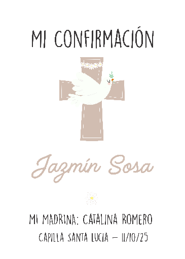 [11113] Estampita Confirmación (Mod 2) 7x10cm x 10 un. 