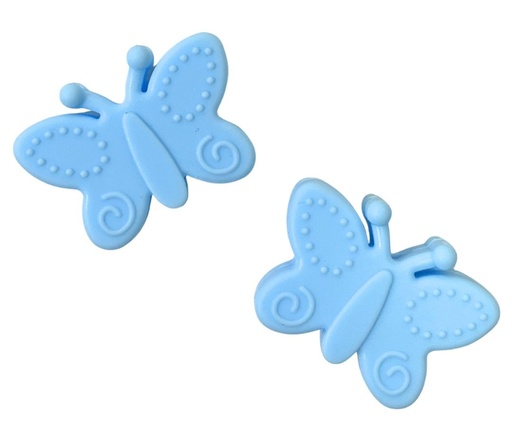 [12245] Dije silicona pasante No-Tox Mariposa celeste x 1 un. 