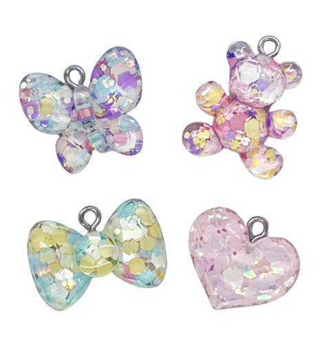 Dije c/pitón glitter formitas x 1un 