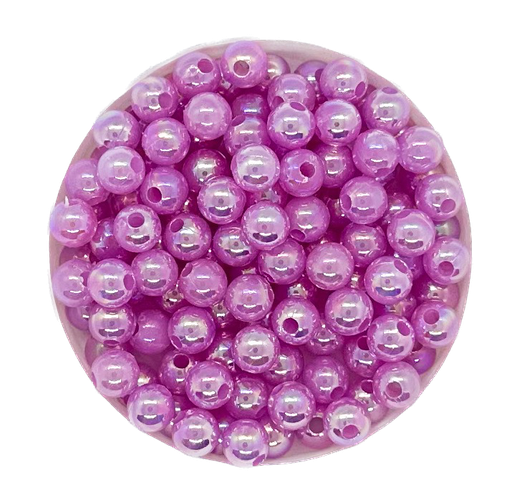 [10267] Perla plástica nacarada AB 6mm lila x 10gr