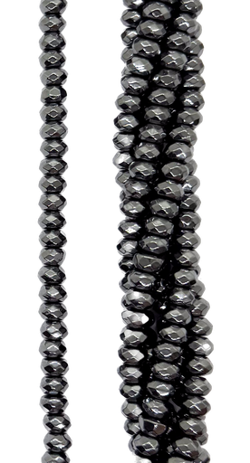 [10011] Hematites dona facetada 6x4mm x tira 