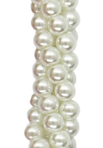 [11230] Perla vidrio perlada 6mm blanca x tira 
