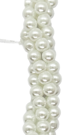 [11230] Perla vidrio perlada 4mm blanca x tira 