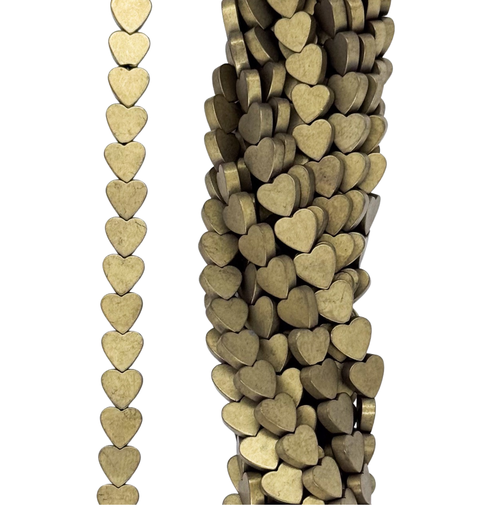 [10011] Hematites corazón 6mm color #005 x tira  