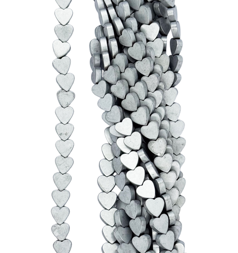 [10022] Hematites corazón 6mm color #002 x tira 