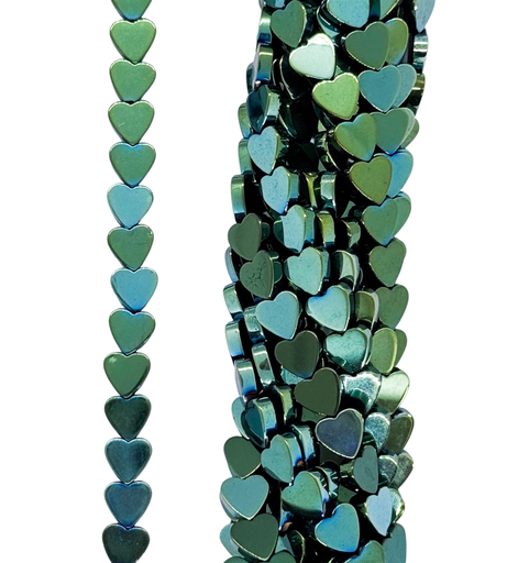 [10011] Hematites corazón 6mm color #013 x tira