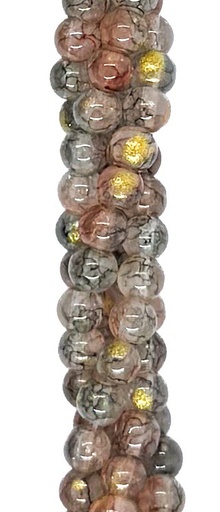 [10136] Vidrio marmolado bolita 6mm x tira #5