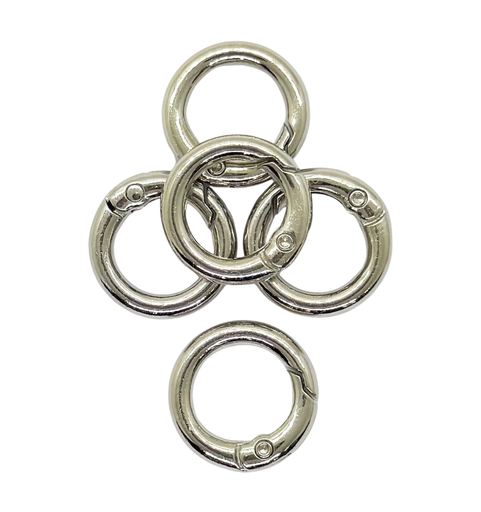 Mosquetón redondo 20mm níquel