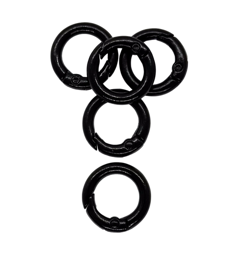 Mosquetón redondo 20mm negro